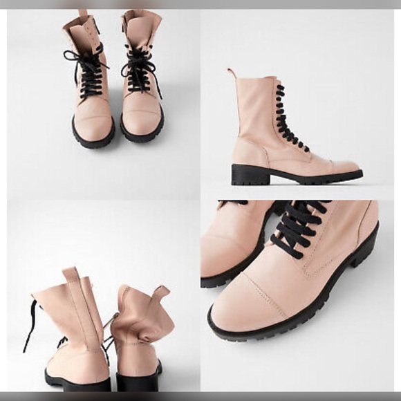 LACED LEATHER ANKLE BOOTS TRF - Picture 8 of 10